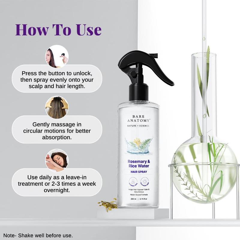 Rosemary & Rice Water Hair Spray- 200ml
